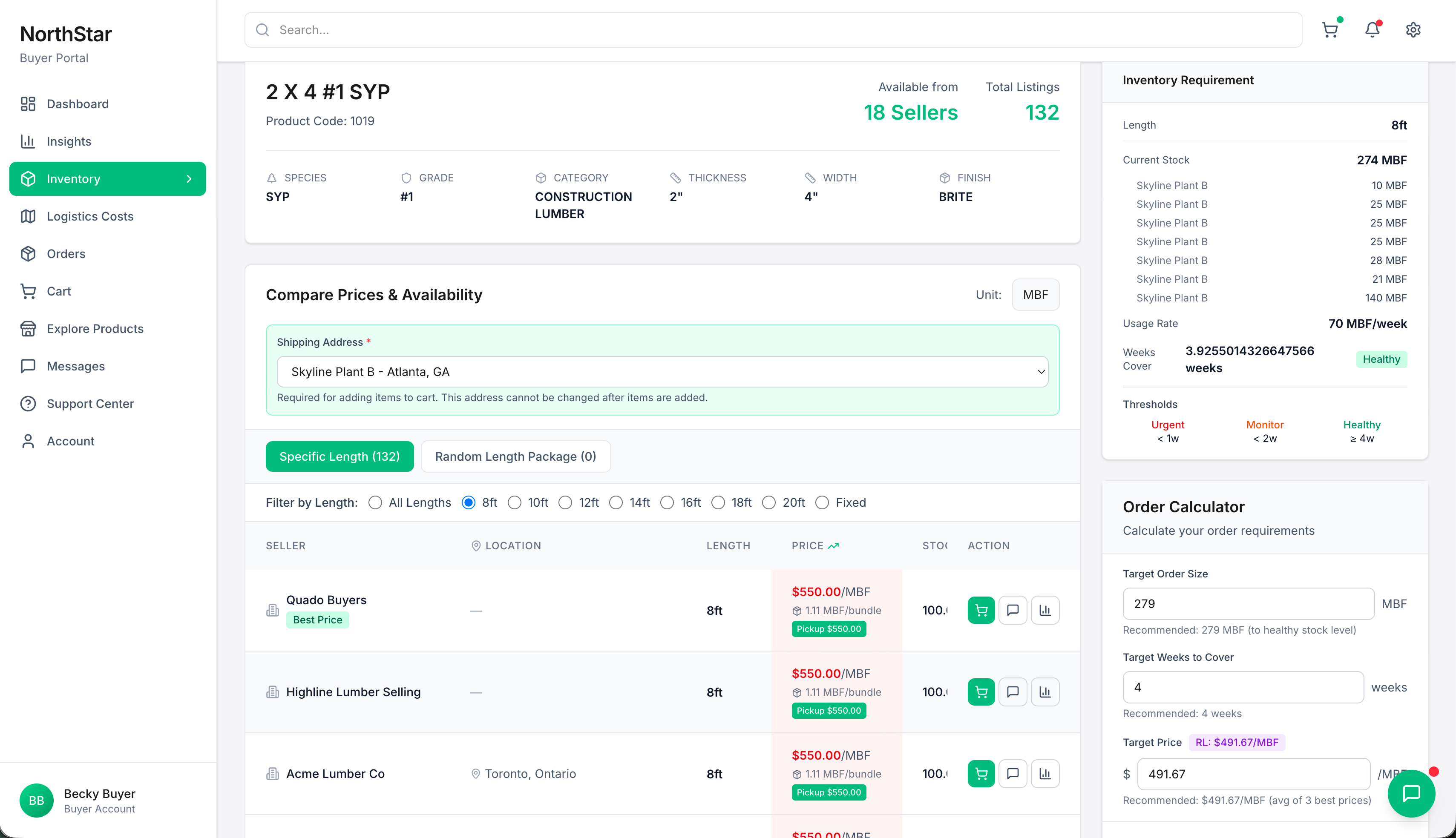 Compare Sellers